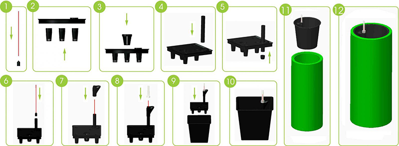 Chậu composite trụ tròn